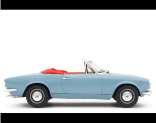 Fiat 124 Sport Spider AS (1438 cc.) 1968 Blu chiaro Laudoracing 1:18 Resinemodell (Türen, Motorhaube... nicht zu öffnen!)